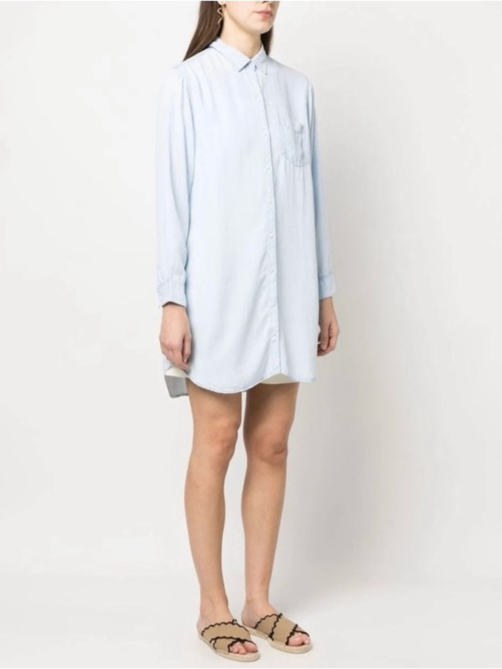 Rails Light Blue Mini Shirt Dress